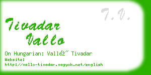 tivadar vallo business card